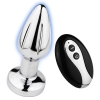 Plug Anal em Aço com Vibro e Controle Remoto - Tamanho P